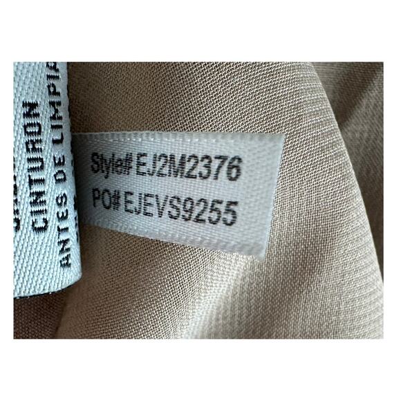 Eliza J Dress Womens 6 Tan Brown Pleated Sleeveless Maxi Abstract Boho Office - Picture 8 of 8